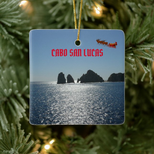 Ornement En Céramique Mexique : Cabo San Lucas Vacation Noël Ornementati (Arbre)