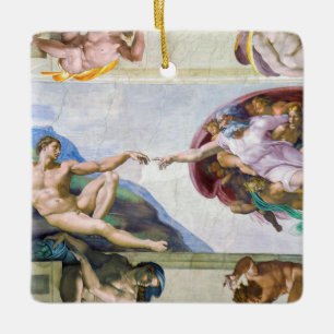 Ornement En Céramique Michelangelo - Création d'Adam, Chapelle Sixtine