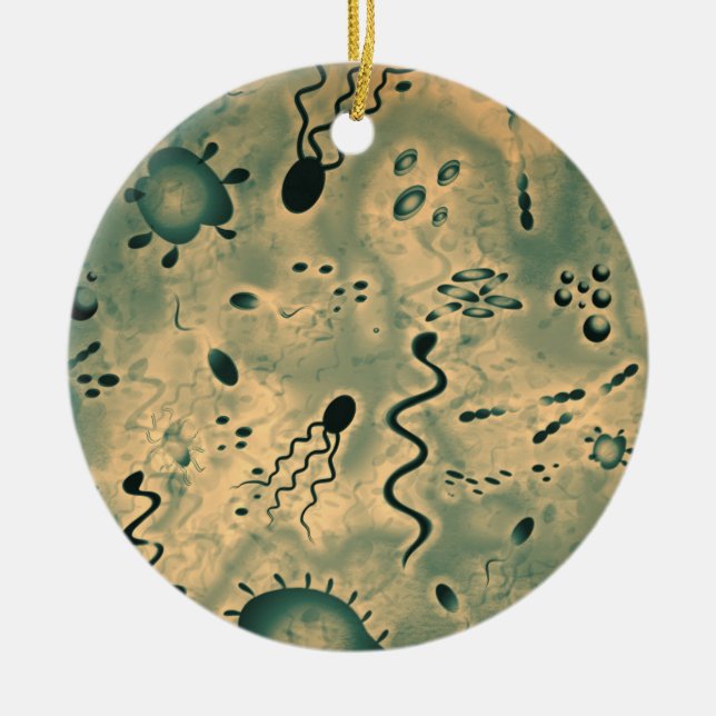 Ornement En Céramique Microbes microscopiques (Devant)