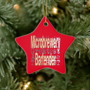 Ornement En Céramique Microbrasserie Bartender Extraordinaire