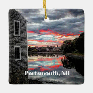 Ornement En Céramique Mill Pond Sunset, Portsmouth, NH Orament