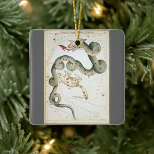 Ornement En Céramique Miroir d'Urania, Carte céleste d'astronomie vintag