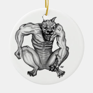 Ornement En Céramique Mischwesen Troll Dämon Teufel Golem Gargoyle