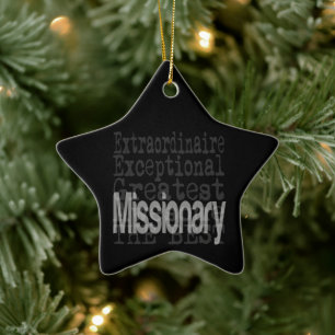 Ornement En Céramique Missionnaire Extraordinaire