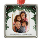 Mistletoe Foliage Arrondi Cadre 2 Photos Noël