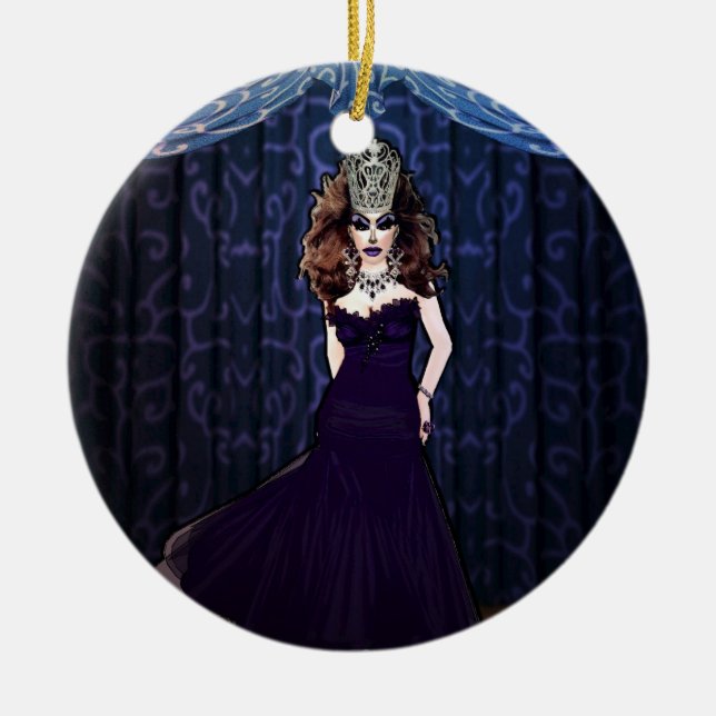 Ornement En Céramique Mlle Priscilla Velvet Ornament (Devant)