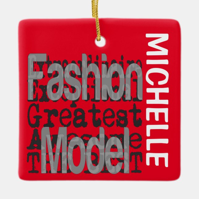 Ornement En Céramique Modèle de mode Extraordinaire PERSONNALISÉ (Devant)