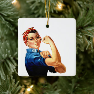 Ornement En Céramique Moderne Rosie le Riveter