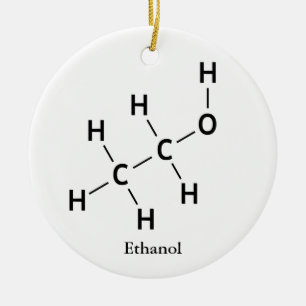 Ornement En Céramique Molécule d'alcool éthanolique Chimie Cool