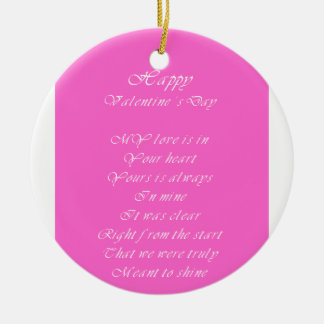 Ornement En Céramique Mon amour est dans ton coeur la Saint-Valentin