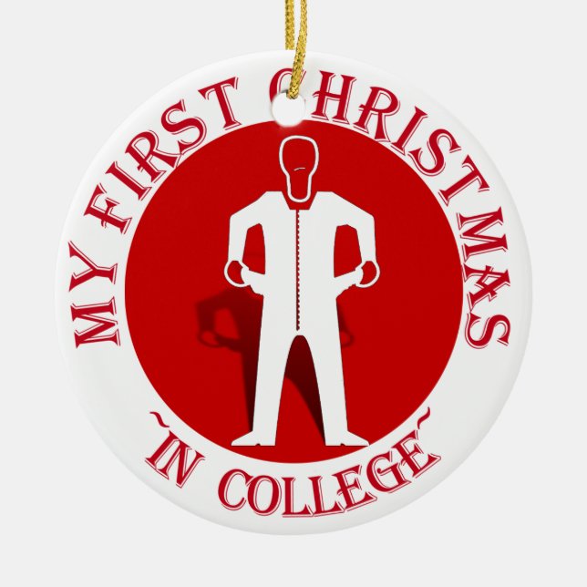 Ornement En Céramique Mon Premier Noël À L'Université (Devant)