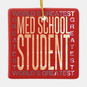 Ornement En Céramique Monde Meilleur étudiant en médecine
