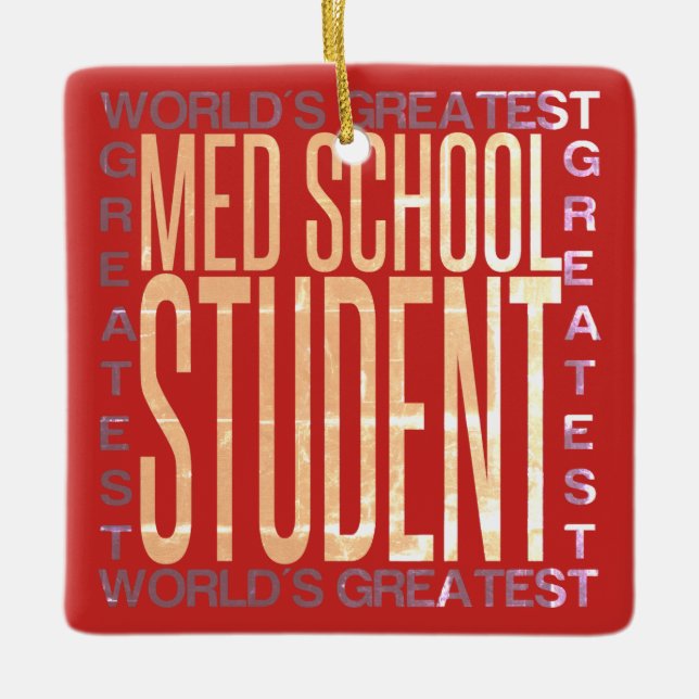 Ornement En Céramique Monde Meilleur étudiant en médecine (Devant)