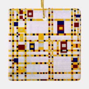 Ornement En Céramique Mondrian - Broadway Boogie Woogie