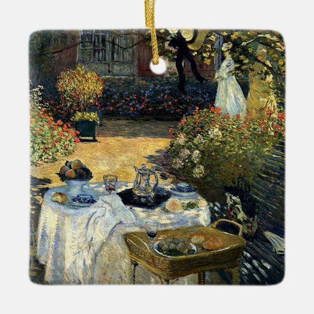 Ornement En Céramique Monet - Le déjeuner (Devant)
