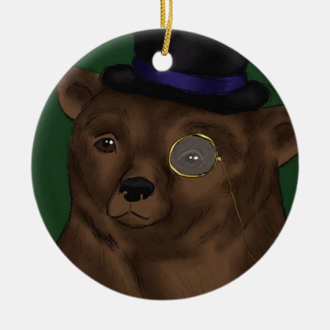 Ornement En Céramique Monsieur Bear Ornament (Devant)