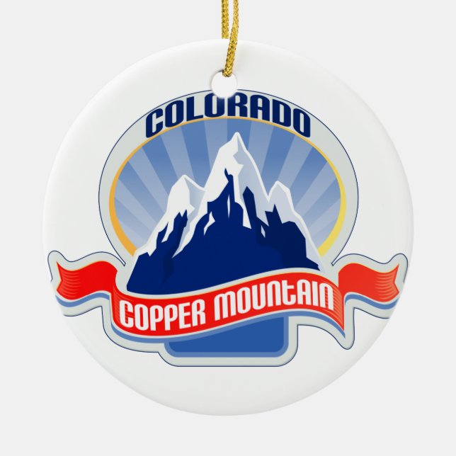 Ornement En Céramique Montagne de cuivre le Colorado (Devant)