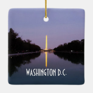 Ornement En Céramique Monument de Washington au coucher du soleil
