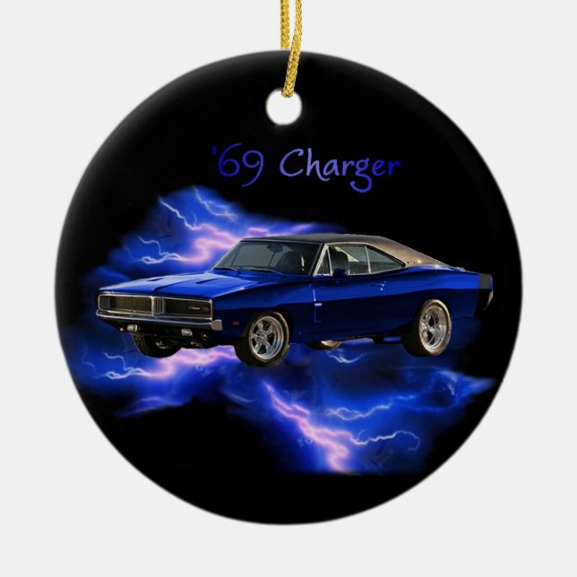 Ornement En Céramique Mopar :  'Chargeur de 69 Dodge (Devant)