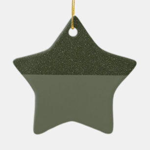 Ornement En Céramique Moss Green Parties scintillant Top Star Ornament -