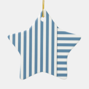 Ornement En Céramique motif à bande blanche bleue