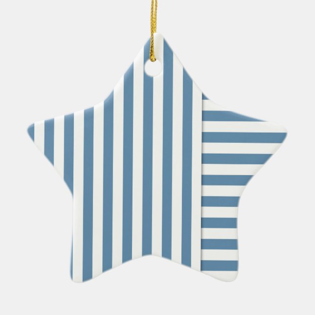 Ornement En Céramique motif à bande blanche bleue (Devant)