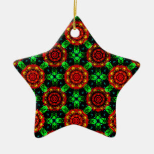 Ornement En Céramique Motif abstrait élégant boho moderne floral #504