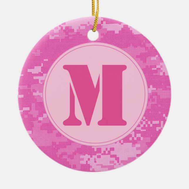 Ornement En Céramique Motif de Camouflage ACU de l'ARMÉE rose (Devant)