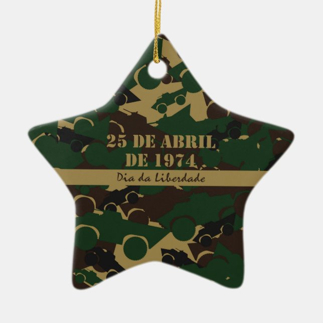 Ornement En Céramique Motif de camouflage de véhicule militaire (Devant)