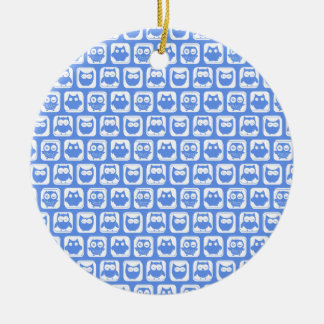 Ornement En Céramique Motif de la Chouette bleue