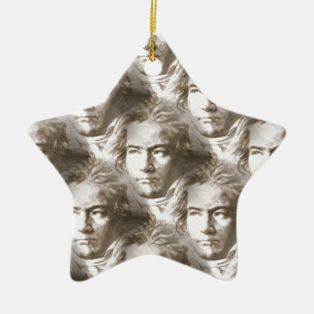 Ornement En Céramique Motif de portrait Beethoven (Devant)