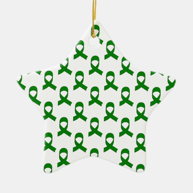 Ornement En Céramique Motif de ruban vert (Devant)