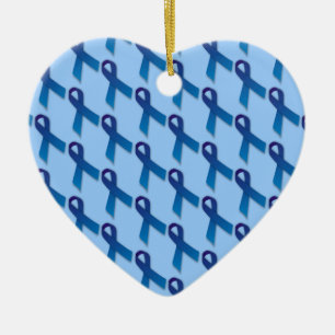 Ornement En Céramique Motif de rubans bleus