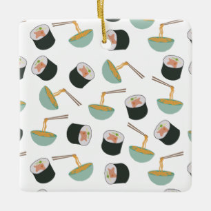 Ornement En Céramique Motif de sushis et nouilles