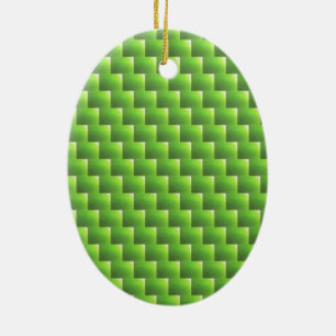 Ornement En Céramique motif en osier vert clair, artisanat d'été du prin