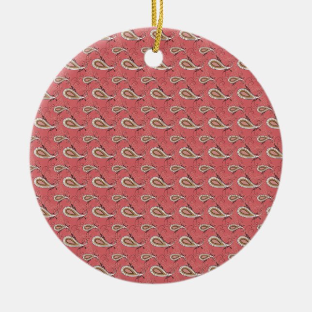 Ornement En Céramique Motif Foxglove Petal Paisley (Devant)