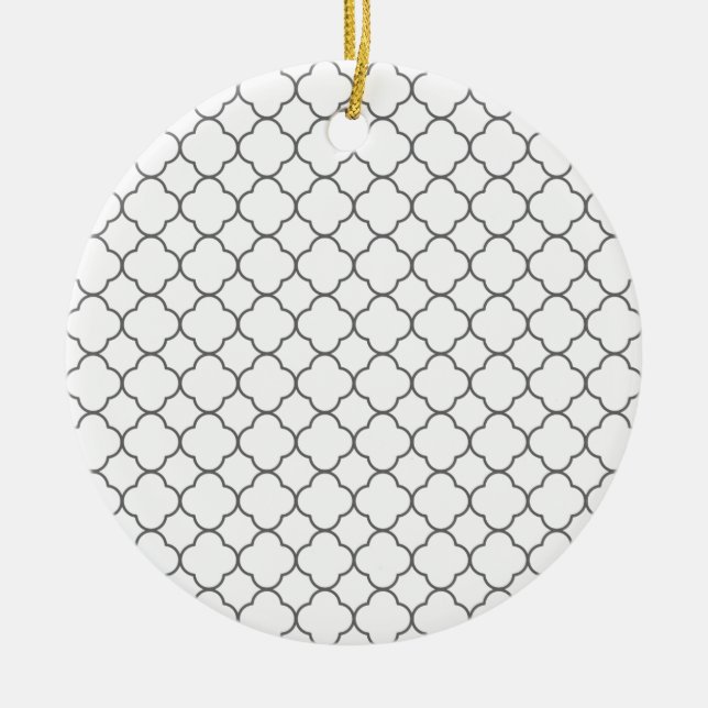 Ornement En Céramique Motif Quatrefoil classique (Devant)