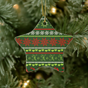 Ornement En Céramique Motif répétitif de Noël