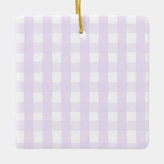 Ornement En Céramique Motif sans couture à carreaux en vichy lilas peint