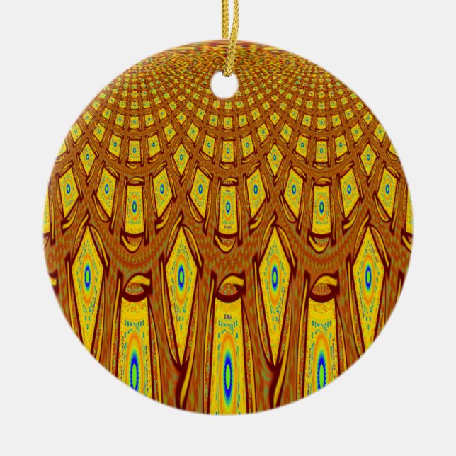 Ornement En Céramique Motif tribal africain (Devant)