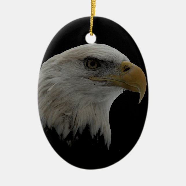 Ornement En Céramique Motivation du leadership de l'aigle américain (Devant)