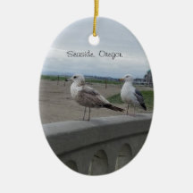 Mouettes de l'Orégon de bord de la mer sur