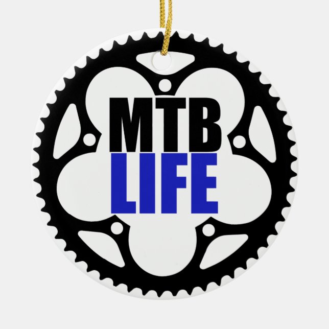 Ornement En Céramique Mountain Bike Life (Devant)