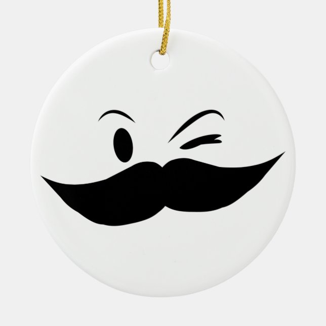 Ornement En Céramique Moustache Kinky (Devant)