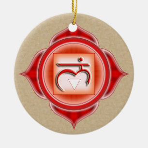 Ornement En Céramique Muladhara ou Root le 1er Chakra