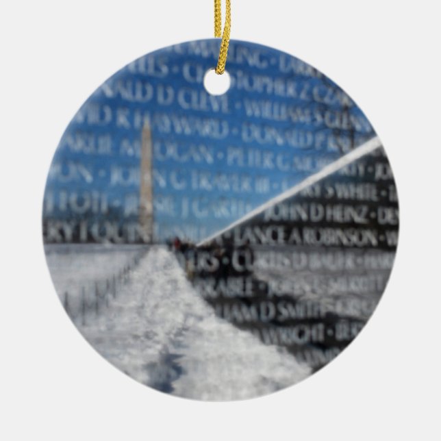 Ornement En Céramique Mur commémoratif du Vietnam pendant l'hiver (Devant)