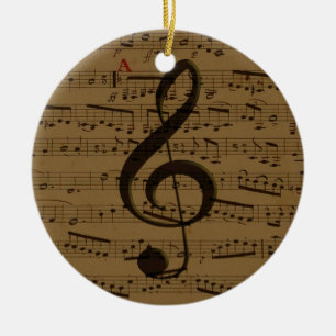 Ornement En Céramique Musical Treble Clef Sheet Musique Classique