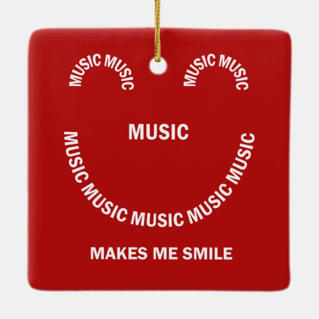 Ornement En Céramique Musique Sourire ornement céramique (Dos)
