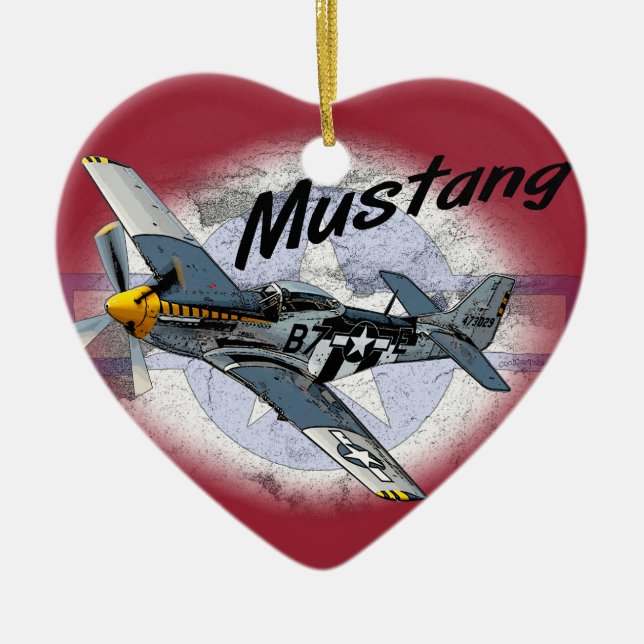 Ornement En Céramique Mustang P51 (Devant)