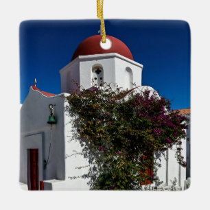 Ornement En Céramique Mykonos Grèce Travel - Church Cafe Europe Tourisme